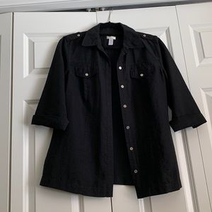 Chico’s, Chico’s Size 1, Black Top.